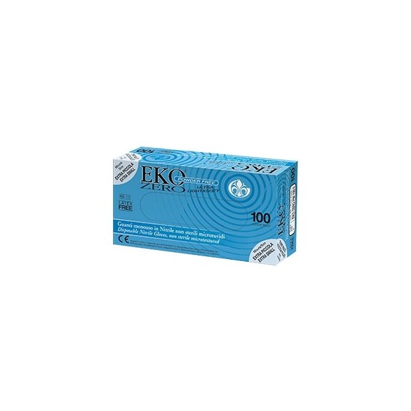 Guanti in nitrile senza polvere EKO ZERO misura M - Conf. da 100 Guanti in nitrile senza polvere EKO ZERO misura M - Conf. da 100