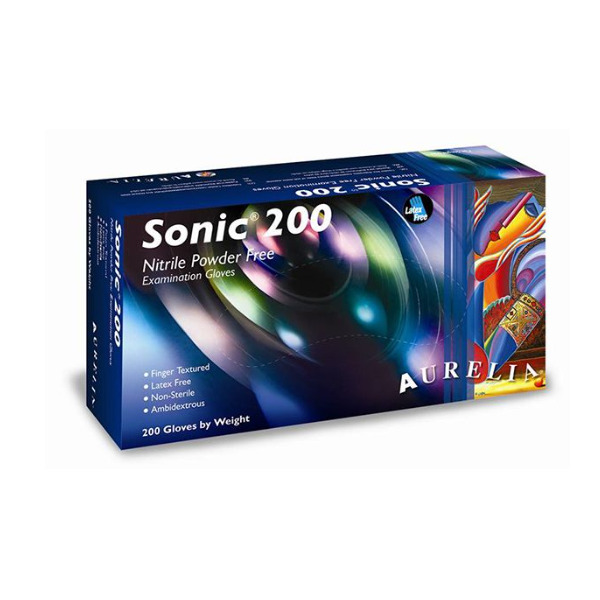 Guanti in nitrile senza polvere Sonic 200...