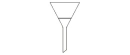 Imbuto filtrante in vetro borosilicato diametro 55 mm. - porosità 3 (16-40 um.)