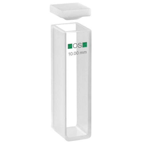 Cuvetta in vetro ottico speciale con coperchio ml. 3,5 C.O. 10 mm. tipo 100-OS