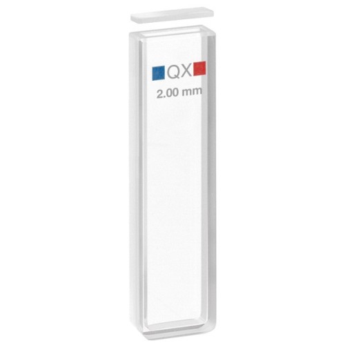 Cuvetta in quarzo extended range con coperchio ml. 0,700 C.O. 2 mm. tipo 100-QX