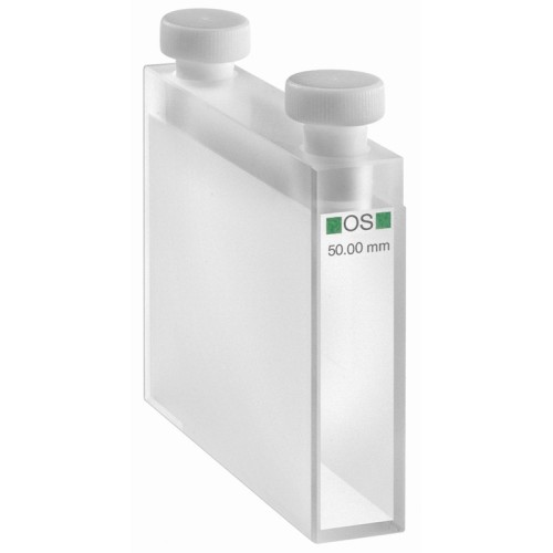 Cuvetta in vetro ottico speciale con tappo ml. 17,5 C.O. 50 mm. tipo 110-OS