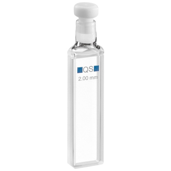 Cuvetta in quarzo High performance con tappo ml. 0,700 C.O. 2 mm. tipo 110-QS