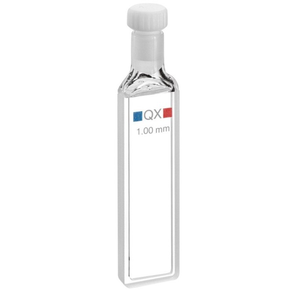Cuvetta in quarzo extended range con tappo ml. 0,35 C.O. 1 mm. tipo 110-QX