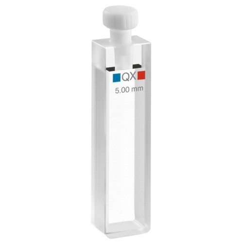 Cuvetta in quarzo extended range con tappo ml. 0,700 C.O. 5 mm. tipo 110-QX
