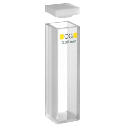 Cuvetta in vetro ottico con coperchio ml. 3,5 C.O. 10 mm. tipo 6030-OG