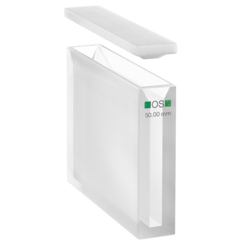 Cuvetta in vetro ottico speciale con coperchio ml. 7 C.O. 50 mm. tipo 104-OS
