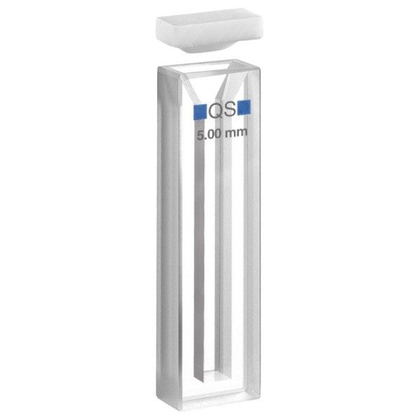 Cuvetta in quarzo high performance con coperchio ml. 0,7 C.O. 5 mm. tipo 104-QS