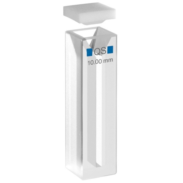 Cuvetta in quarzo high performance con coperchio ml. 0,7 C.O. 10 mm. tipo 104.002-QS