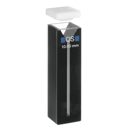 Cuvetta in quarzo high performance con coperchio ml. 0,7 C.O. 10 mm. tipo 104.002B-QS