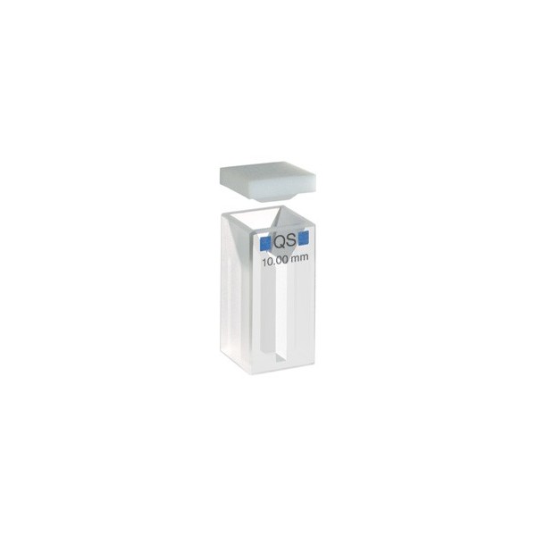 Cuvetta in quarzo high performance con coperchio ml. 0,3 C.O. 10 mm. tipo 105-QS