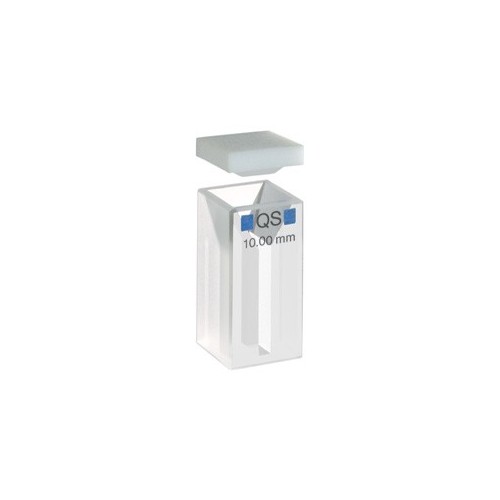 Cuvetta in quarzo high performance con coperchio ml. 0,3 C.O. 10 mm. tipo 105-QS