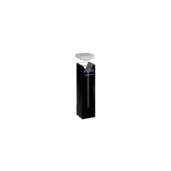 Cuvetta in quarzo high performance con coperchio ml. 0,5 C.O. 10 mm. tipo 108.002B-QS