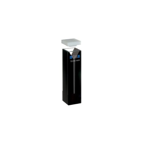 Cuvetta in quarzo high performance con coperchio ml. 0,5 C.O. 10 mm. tipo 108.002B-QS
