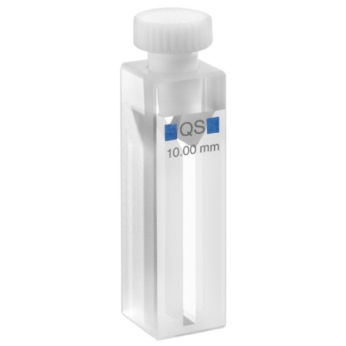 Cuvetta in quarzo high performance con tappo ml. 0,4 C.O. 10 mm. tipo 115-QS