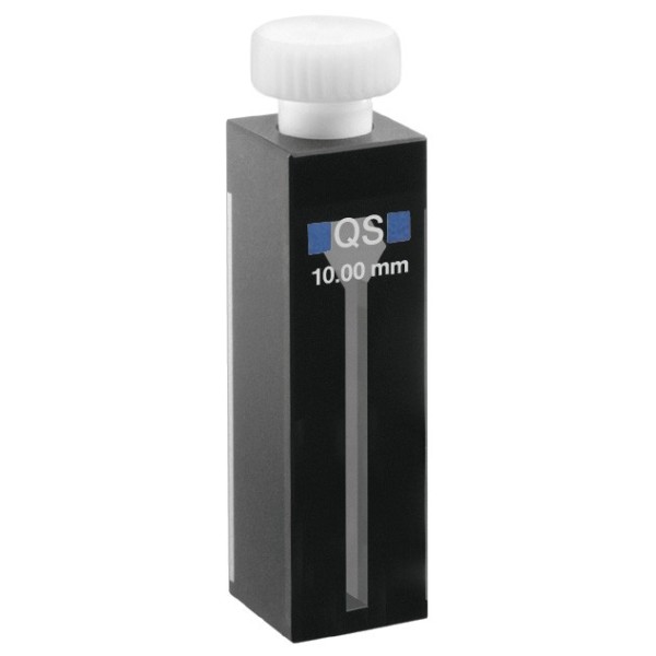 Cuvetta in quarzo high performance con tappo ml. 0,4 C.O. 10 mm. tipo 115B-QS