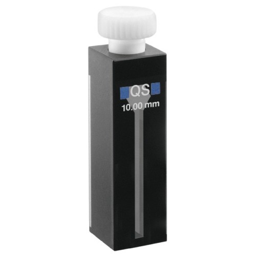 Cuvetta in quarzo high performance con tappo ml. 0,4 C.O. 10 mm. tipo 115B-QS