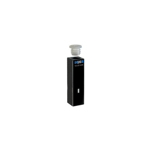 Cuvetta in quarzo high performance con tappo ml. 0,120 C.O. 10 mm. tipo 105.201-QS