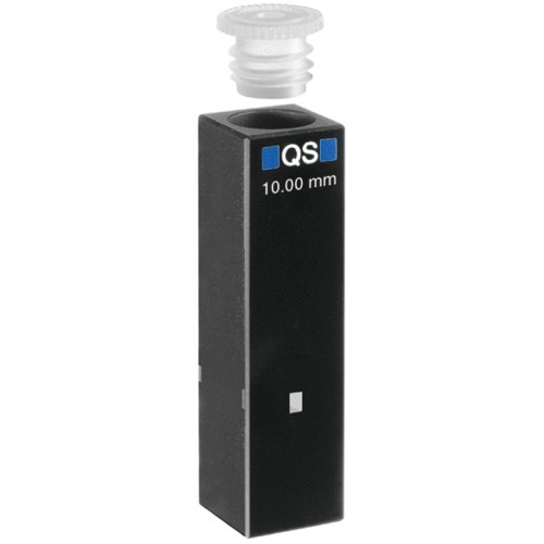 Cuvetta in quarzo high performance con tappo ml. 0,070 C.O. 10 mm. tipo 105.202-QS