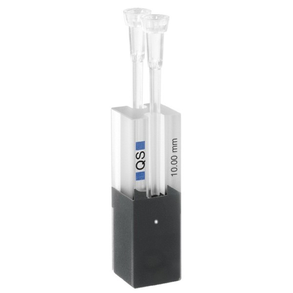 Cuvetta in quarzo high performance con tappo ml. 0,010 C.O. 10 mm. tipo 105.210-QS