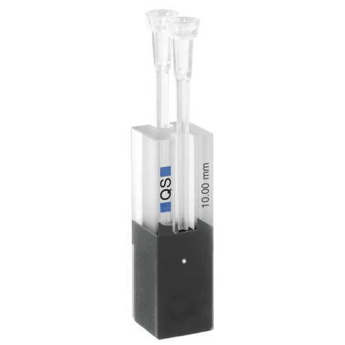 Cuvetta in quarzo high performance con tappo ml. 0,010 C.O. 10 mm. tipo 105.210-QS