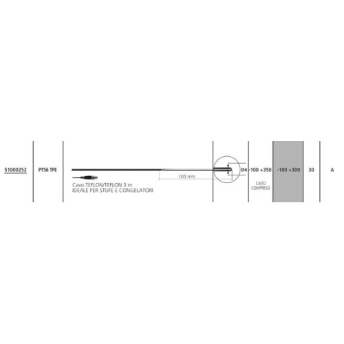 Sonda PT 100 - PT56 TFE