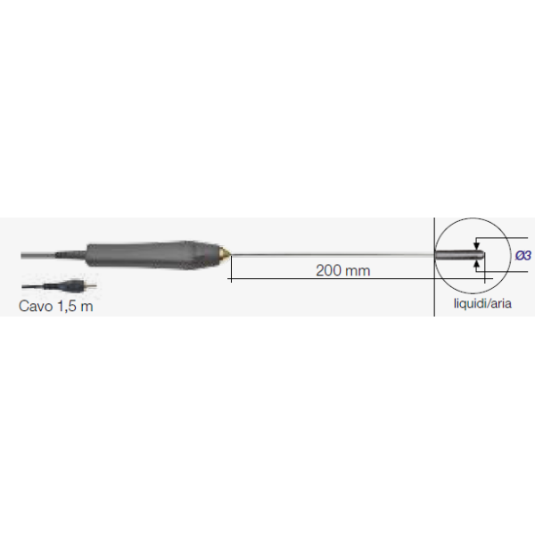 Sonda NTC 30K - NT7L (penetrazione -50 +150°C)