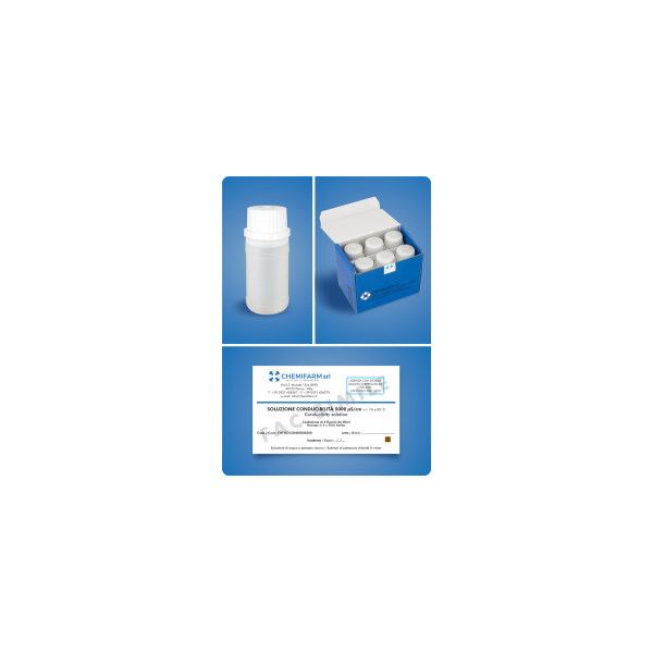 Standard di conducibilità 5000 us. ml. 300 (6x50 ml.) certificato CRM ISO 17034:2017