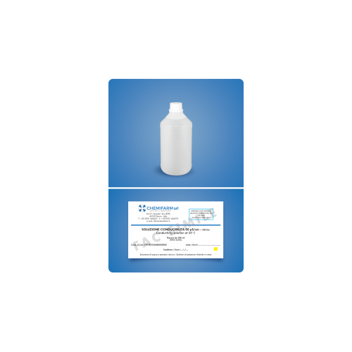 Standard di conducibilità 50,0 us. ml. 500 (2x250 ml.) certificato CRM ISO 17034:2017