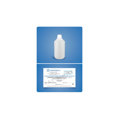 Standard di conducibilità 750 us. ml. 500 (2x250 ml.) certificato CRM ISO 17034:2017
