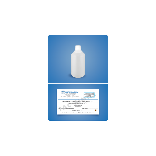 Standard di conducibilità 5000 us. ml. 500 (2x250 ml.) certificato CRM ISO 17034:2017