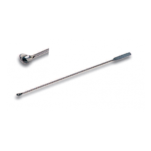 Spatola con cucchiaino inox lunghezza 180 mm. (cucchiaio 5 x 9 mm. - spatola 5 x 50 mm.)