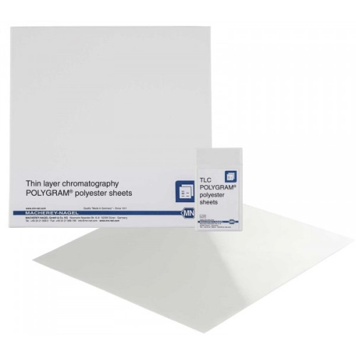 Lastre TLC su supporto in poliestere gel di silice 60 SIL G senza indicatore - 2,5 cm x 7,5 cm x 0,20 mm. - confezione da 200