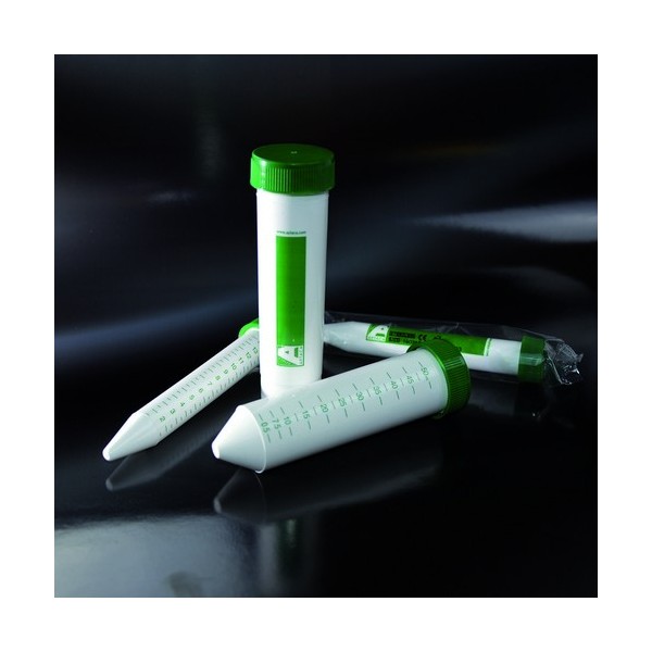 Provetta conica con base in pp per campioni fotosensibili tappo a vite 30x115 mm. - 50 ml. - confezione da 25 sterili
