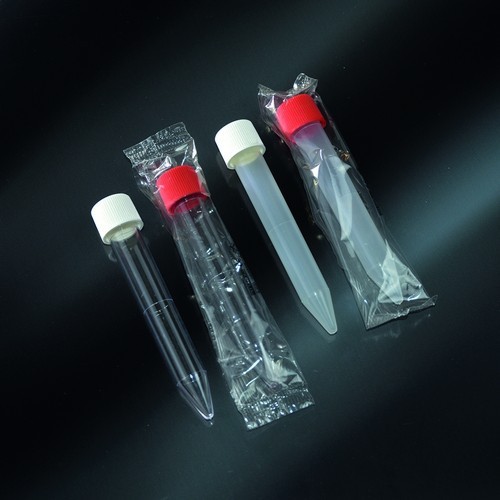 Provetta conica in polistirolo tappo a vite 16x110 mm. - 13,5 ml. - confezione da 800 sterili singole