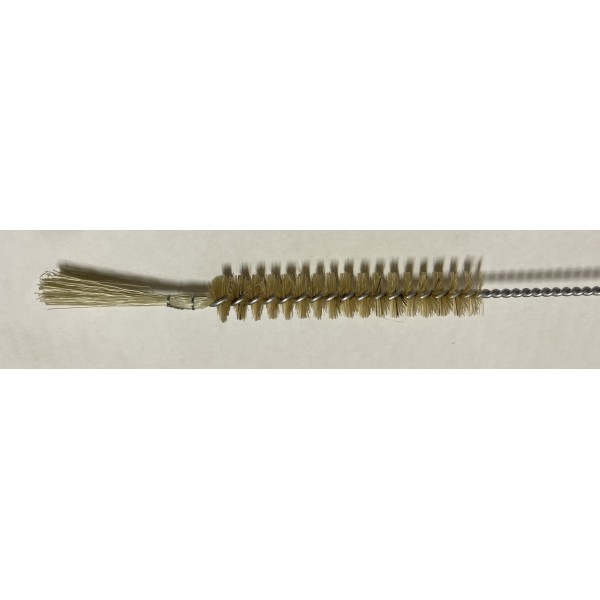 Spazzolino in setola con terminale a forma di ciuffo mm. 15x120 per burette