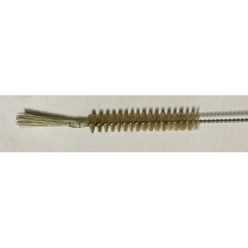 Spazzolino in setola con terminale a forma di ciuffo mm. 15x120 per burette