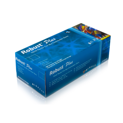 Guanti in nitrile senza polvere Robust plus misura M - Conf. da 100