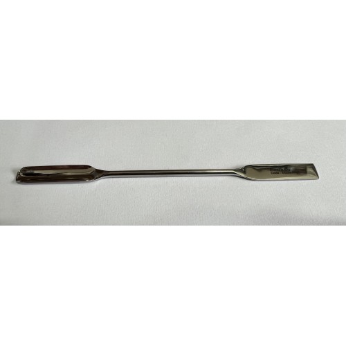 Spatola doppie palette (1 concava) inox lunghezza 150 mm. (palette 9 x 35 mm.) per polveri