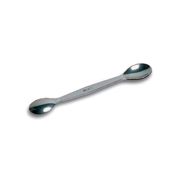Spatola doppio cucchiaio inox lunghezza 180 mm. (cucchiai 18 x 25 e 20 x 28mm.)