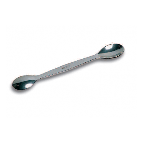 Spatola doppio cucchiaio inox lunghezza 180 mm. (cucchiai 18 x 25 e 20 x 28mm.)