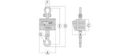Bilancia da gru HFO 1.5T0.5M (Portata 1.500.000 gr. divisione 500 gr.)