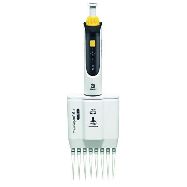 Pipetta a volume variabile da 5 a 50 ul a 8 canali - Transferpette S M8-50