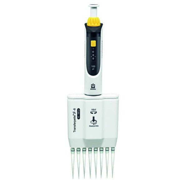 Pipetta a volume variabile da 10 a 100 ul a 8 canali - Transferpette S M8-100
