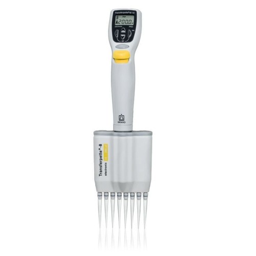 Pipetta a volume variabile a 8 canali da 10 a 200 ul - Transferpette electronic