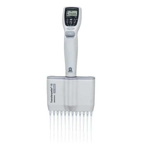 Pipetta a volume variabile a 12 canali da 1 a 20 ul - Transferpette electronic