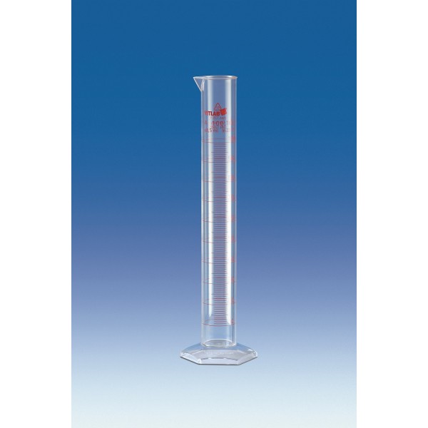 Cilindro graduato rosso forma alta classe A in PMP ml. 250 Cilindro graduato rosso forma alta classe A in PMP ml. 250