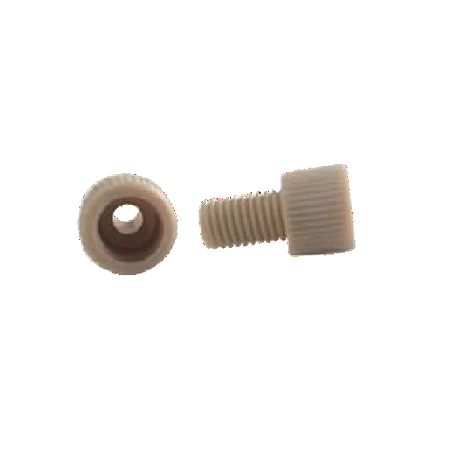 Raccordo in PEEK per tubi con diametro esterno 1/16"  (1,6 mm.)