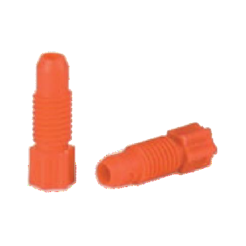 Raccordo in PP arancione per tubi con diametro esterno 1/8"  (3,2 mm.)