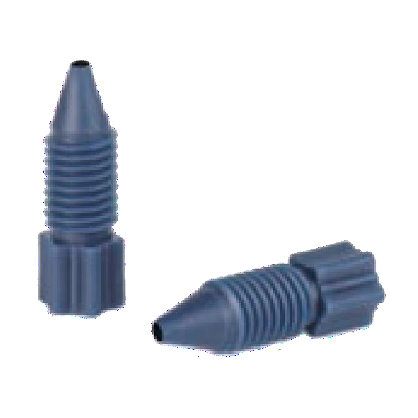 Raccordo in PP blu per tubi con diametro esterno 1/16"  (1,6 mm.)